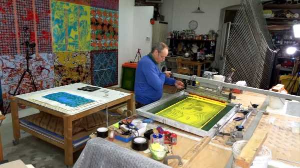 Artiste Jean-Pierre Sergent  Portrait-Video #191 | screen-printing the Karma-Kali, Sexual Dreams & Paradoxes series