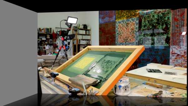 Jean-Pierre Sergent, Video-Portrait of the artist screen-printing the Shakti-Yoni: Ecstatic Cosmic Dances series #114 | October 9 2021