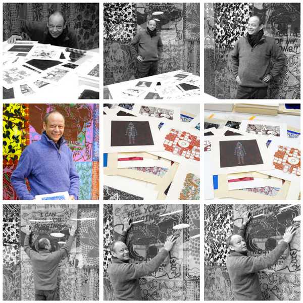 The artist Jean-Pierre Sergent in his Studio. Photos by Christine Chatelet, September 19th 2017