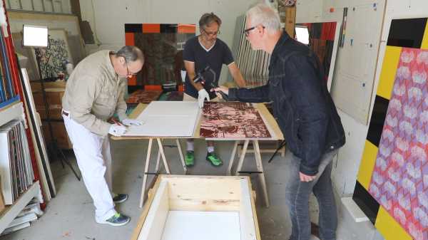 Packaging of 24 art works for the exhibition Voluptés, Summer 2020