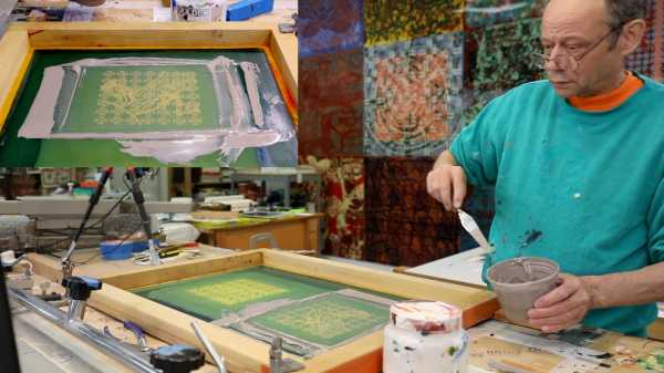 Jean-Pierre Sergent, Video-Portrait of the artist screen-printing the Shakti-Yoni: Ecstatic Cosmic Dances series #110 | September 29 & 30 2021