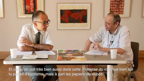 Interview artist Jean-Pierre Sergent with Nicolas Surlapierre, director of MBAA, Besançon - 1/4