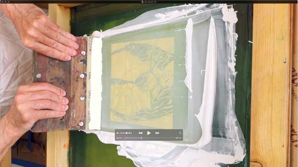 Jean-Pierre Sergent, Portrait of The artist screen-printing the 'Shakti-Yoni: Ecstatic Cosmic Dances' Series #18