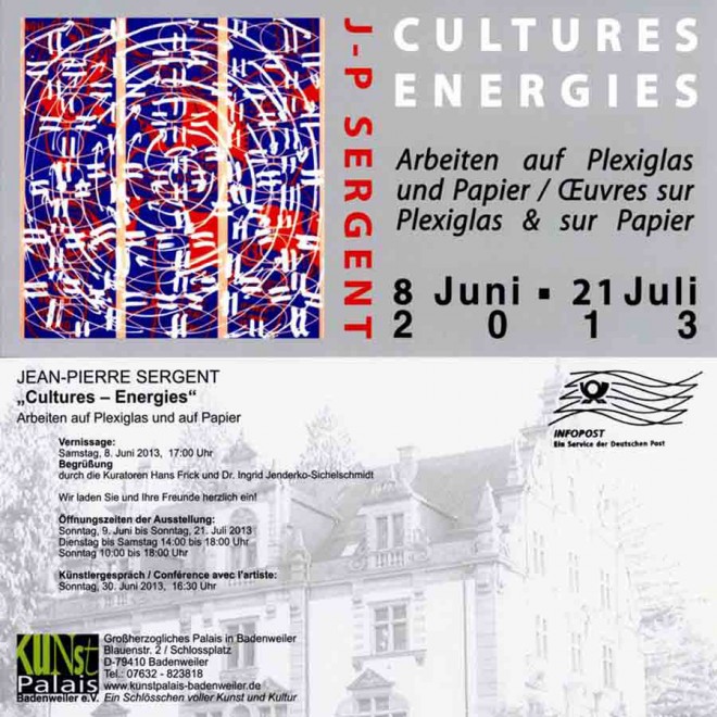 CULTURES-ENERGIES / Arbeiten auf Plexiglas und auf Papier