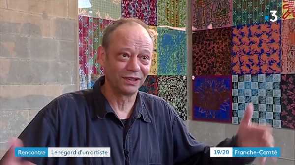 JEAN-PIERRE SERGENT INTERVIEWED BY FR3 19/20 FRANCHE-COMTE TV FOR HIS EXHIBITION AT THE MBAA OF BESANÇON