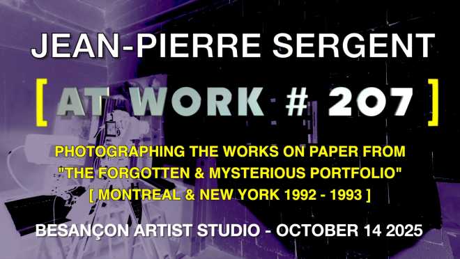 Portrait-Vidéo #207, l'artiste photographie les œuvres du Mystérieux portfolio #2 de New York [1993]