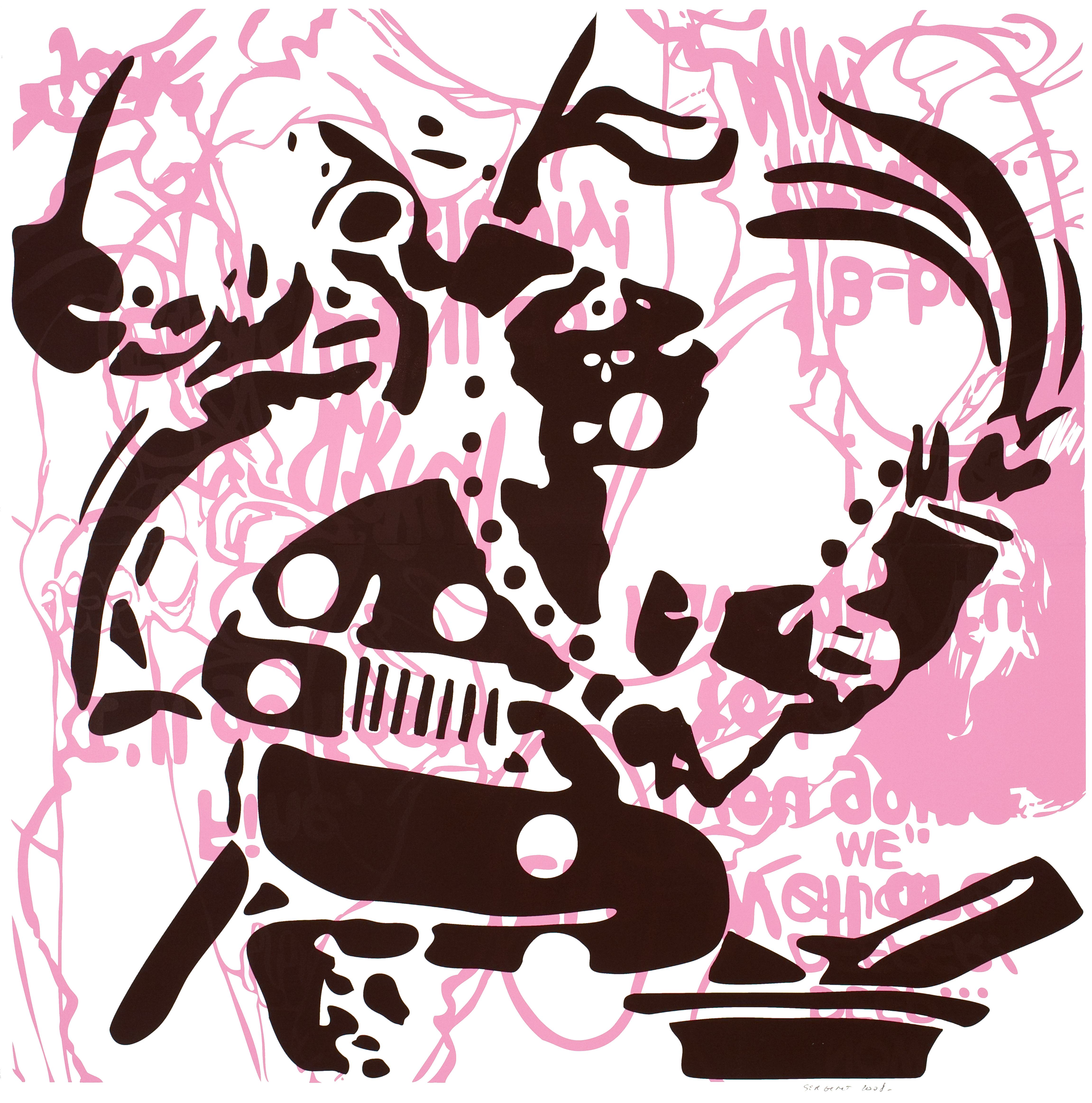 Jean-Pierre Sergent, "Large Paper #156", 2001, acrylic hand silk-screened on BFK Arches white 280g, unique print, 122 x 107 cm