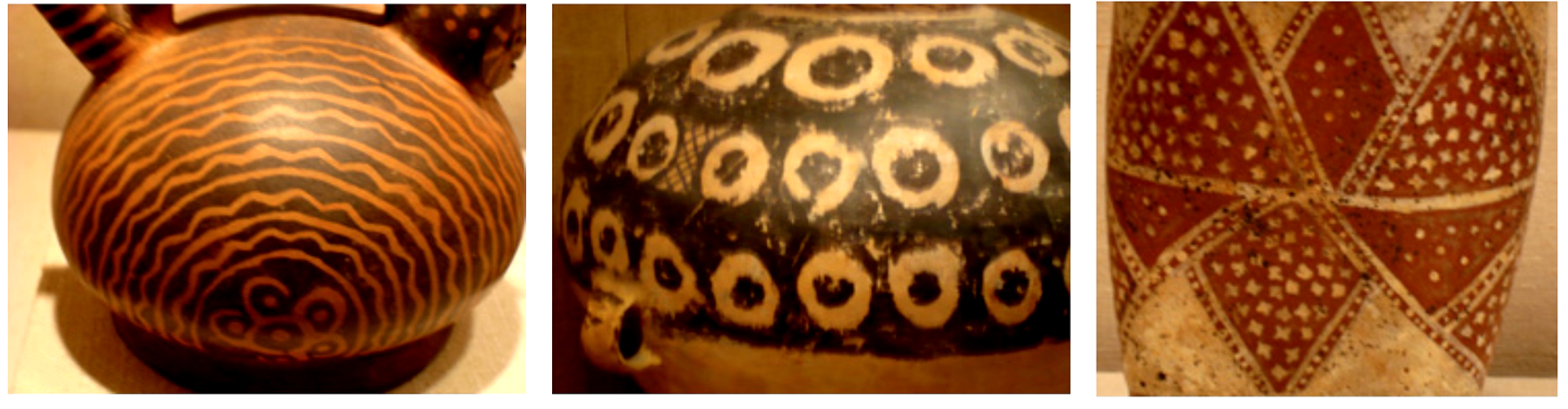 Photos of potteries motifs taken at the MET, Museum, NYC