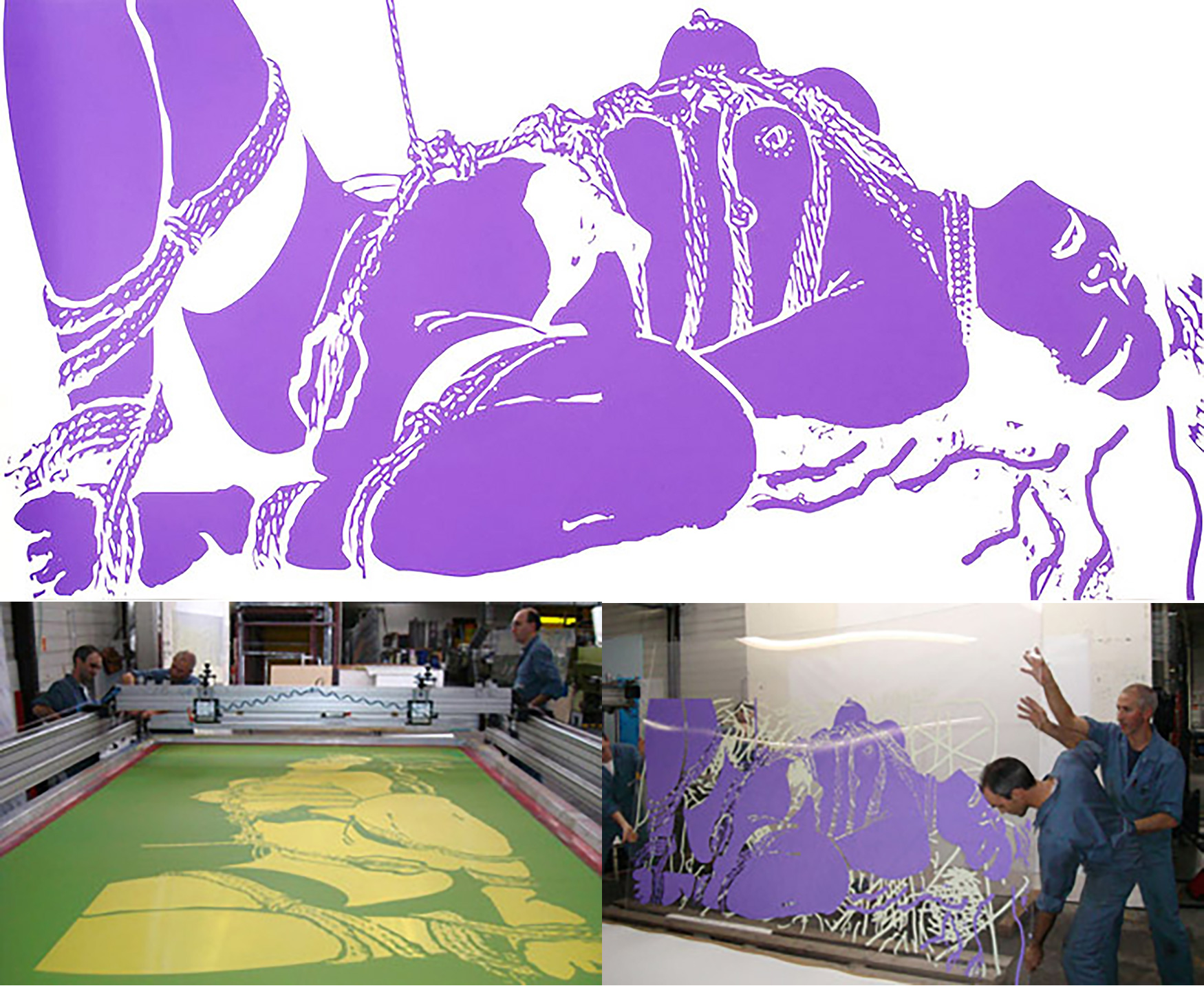Jean-Pierre sergent, large Bondage on Plexiglas, 1,50 x 3,00 m, 2028