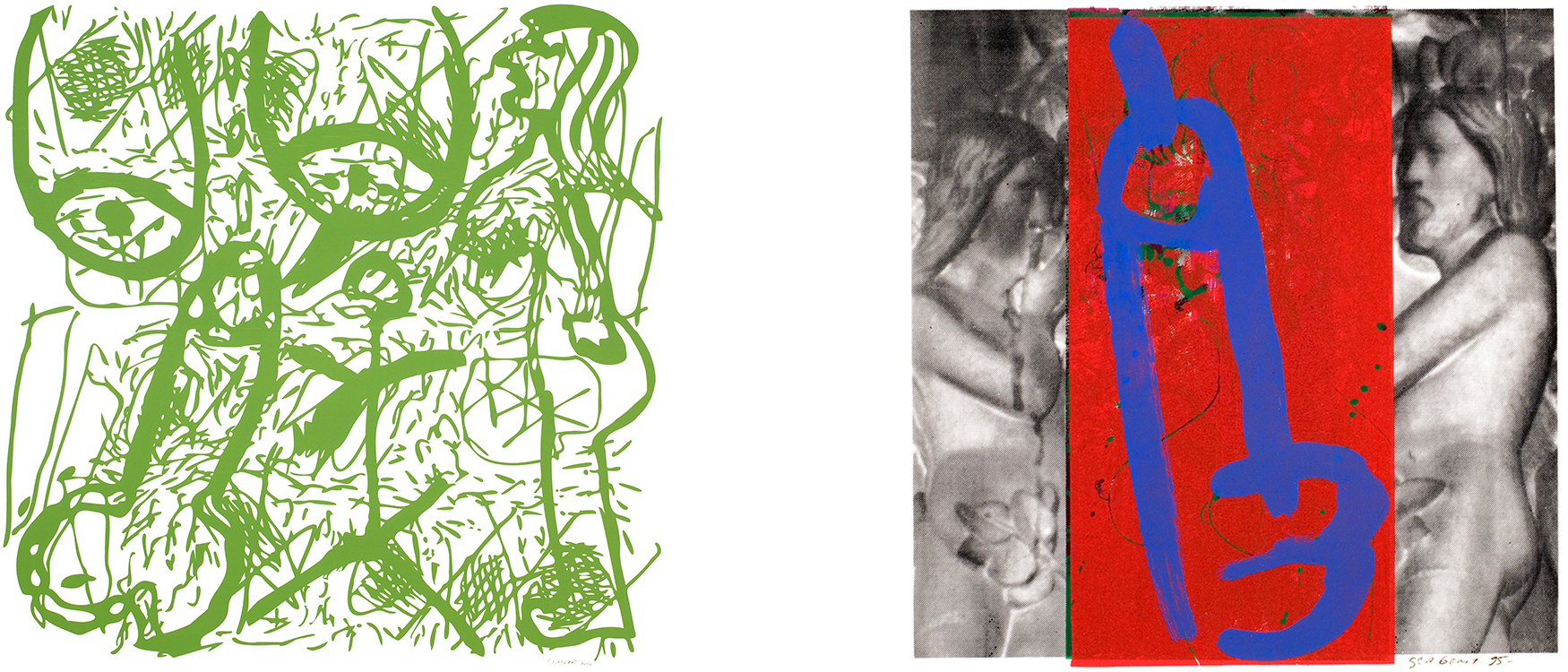 - #1, - "Large Paper #15", 2001, acrylic hand silk-screened on BFK Arches white 280g, unique print, 122 x 107 cm.