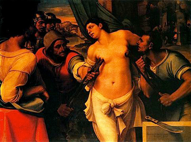 martyre de sainte Agathe (1520) de Sebastiano Del Piombo